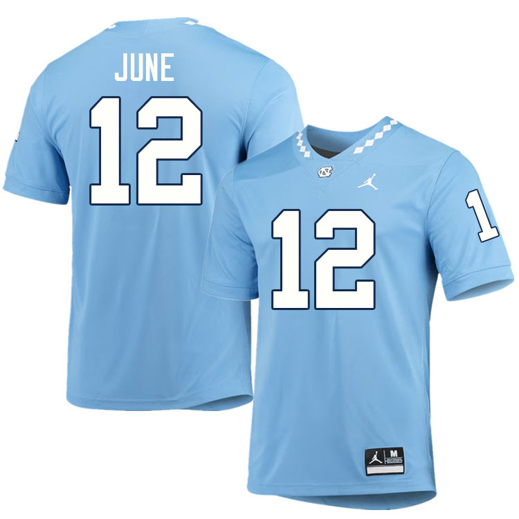 #12 Demon June North Carolina Tar Heels College Football Jersey Stitched-Carolina Blue #12 Demon June North Carolina Tar Heels College Football Jersey Stitched-Carolina Blue